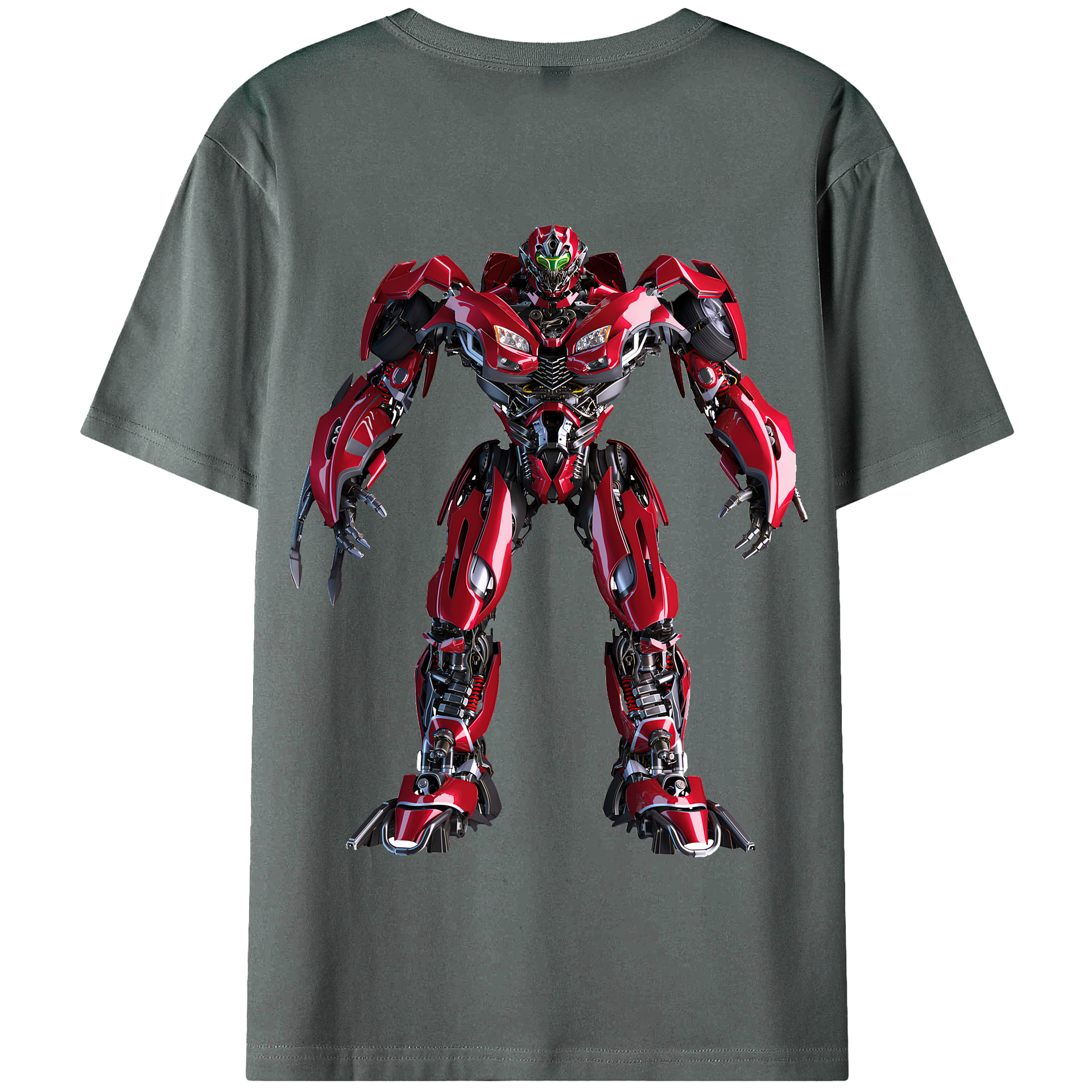 （画像用） Transformers トランスフォーマー 綿100％半袖Tシャツ（背面プリント）